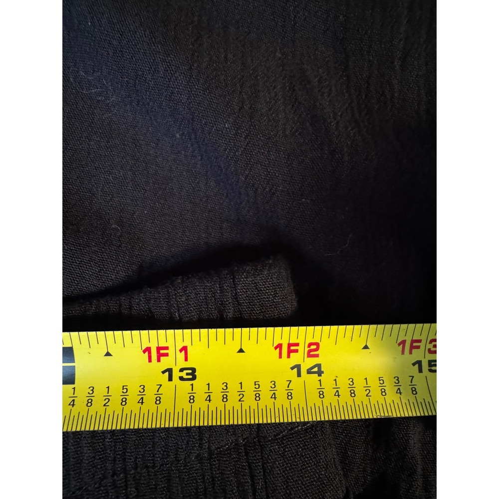 Three Dots Womens Black Gauze Wide Leg Elastic Waist Pocket Pants Size S - Picture 3 of 8